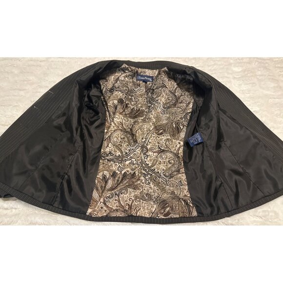 Evan-Picone Petite Suit Jacket Brown w/Stripes Polyester Blend Women's Size 6P - Picture 8 of 16